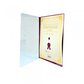 521A Certificate Holder withTransparent Cover - Maroon / 12pcs
