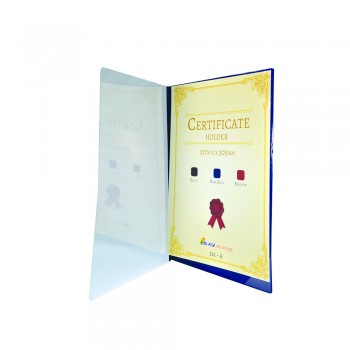 521A Certificate Holder withTransparent Cover - Blue / 12pcs