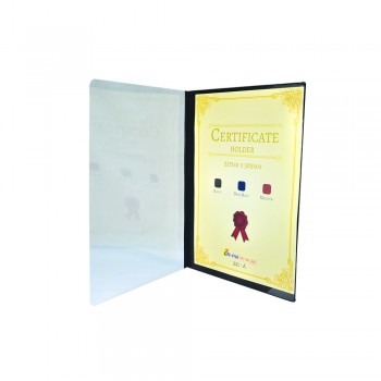 521A Certificate Holder withTransparent Cover - Black / 12pcs