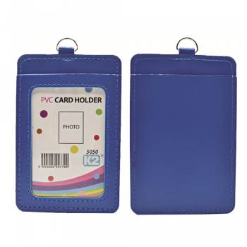 ID 5050 (P) Card Holder with 2 pocket - Blue / 25pcs