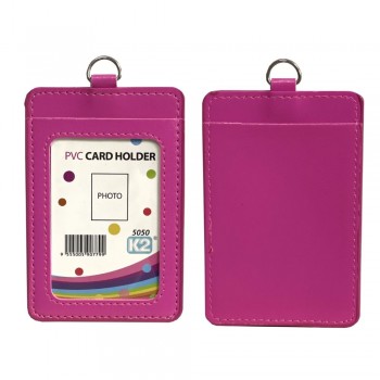 ID 5050 (P) Card Holder with 2 pocket - Pink / 25pcs