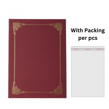 Hard Cover Certificate Holder - Maroon / 20pcs (With Packing)