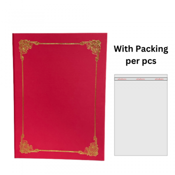 Hard Cover Certificate Holder - Red / 20pcs (With Packing)