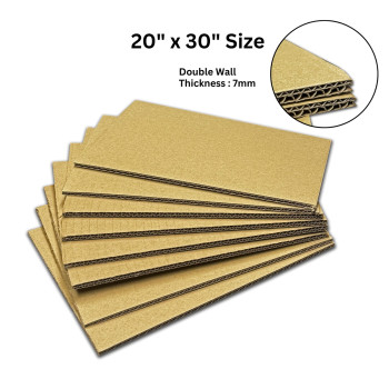 Layer Pad Corrugated Board 20inch x 30inch (Double Wall) - 6pcs