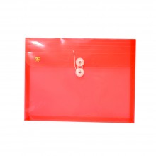 PP Envelope File Landscape - (Red) / 12pcs