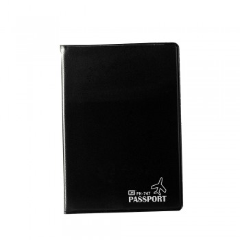 PVC Passport Cover (Black) / 12 pcs